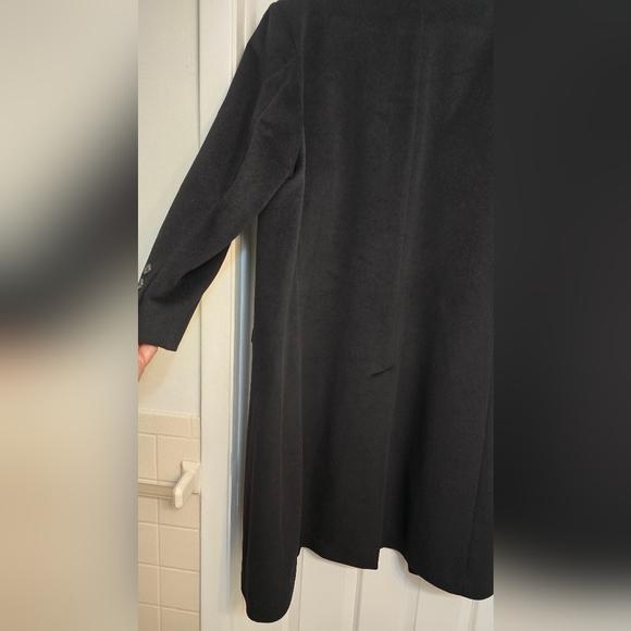 Chaps Ralph Lauren 70% Wool & 30% Cashmere Full Length Coat in Black Sized 46R - Picture 11 of 14